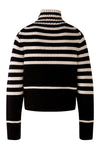 An image of the Oui High Neck Stripe Jumper