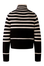 An image of the Oui High Neck Stripe Jumper