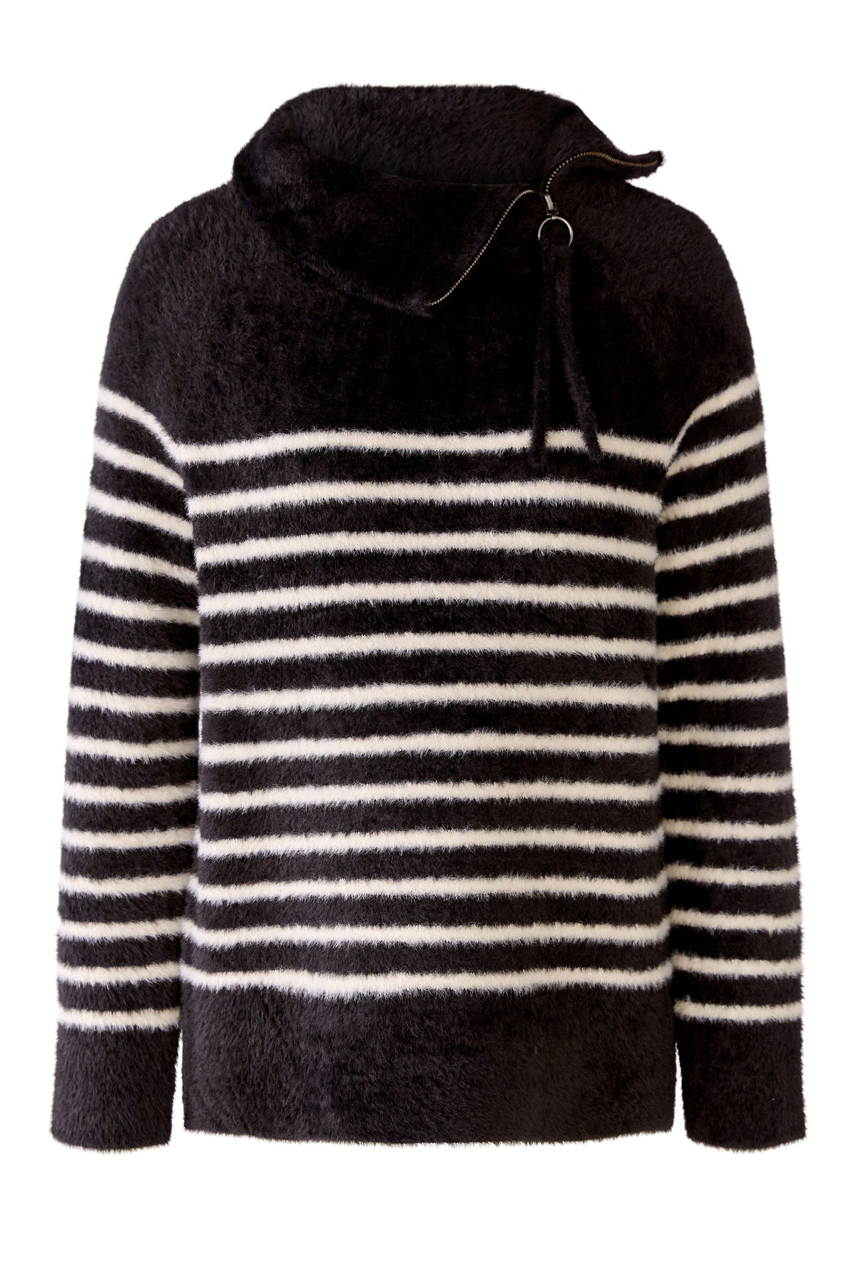 An image of the Oui Zip Neck Jumper
