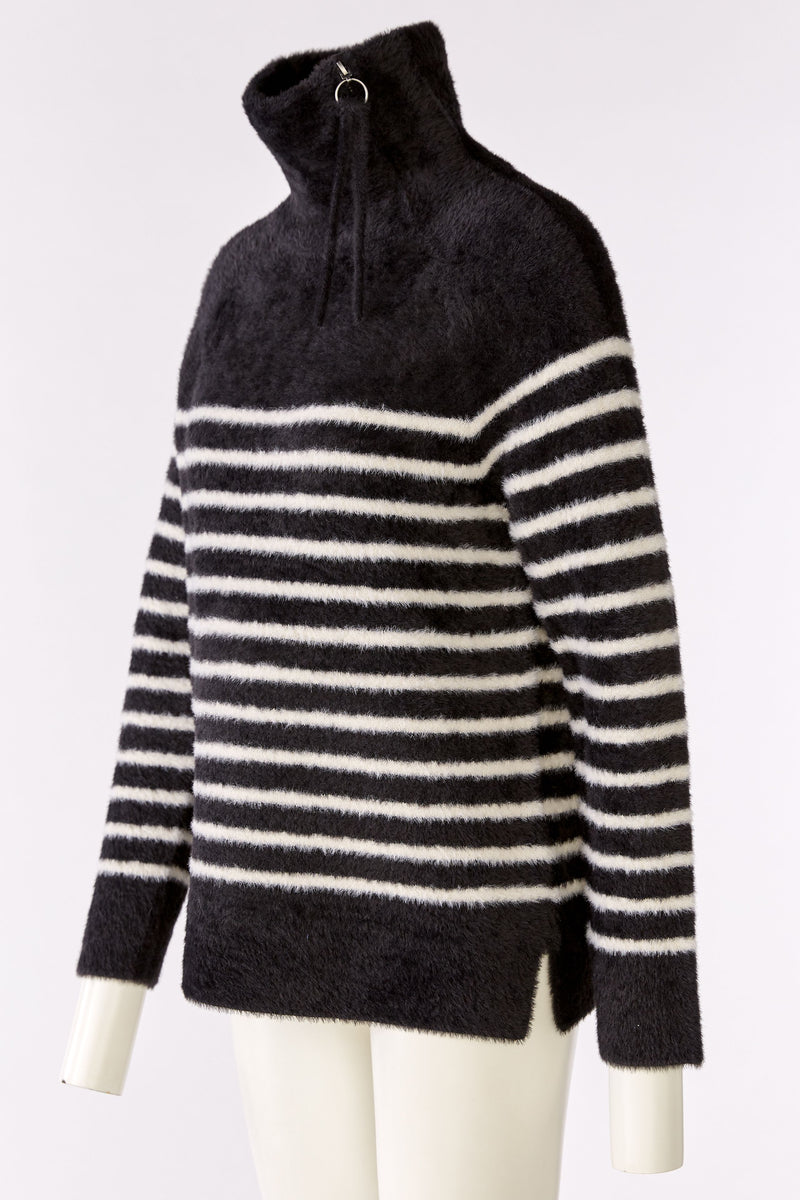 An image of the Oui Zip Neck Jumper
