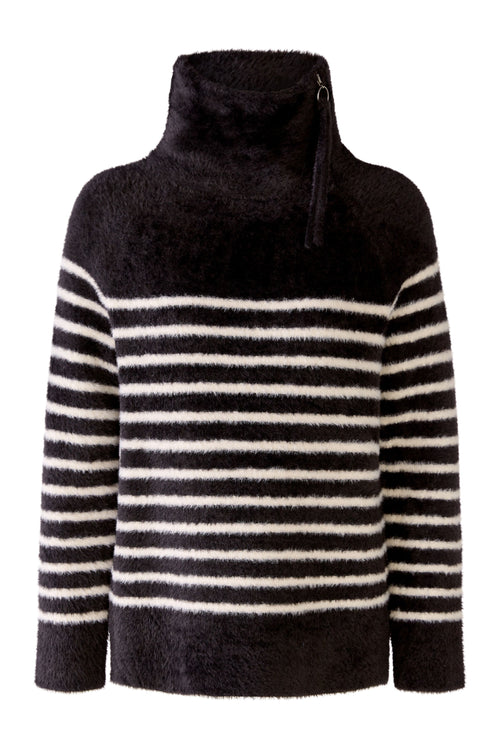 An image of the Oui Zip Neck Jumper