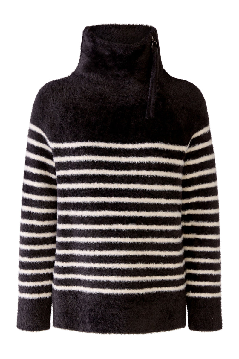 An image of the Oui Zip Neck Jumper