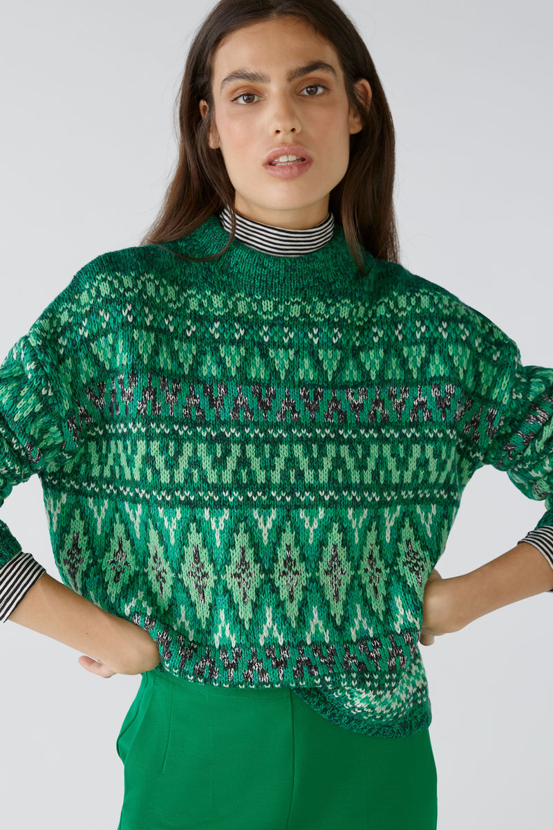 An image of the Oui Patterned Jumper