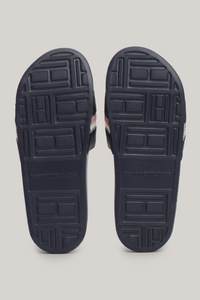 An image of the Tommy Hilfiger Global Stripe Topstitch Pool Slides