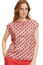 An image of the Betty Barclay Cap Sleeve Blouse Top
