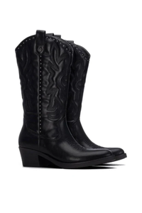 Pu Leather Knee High Boots