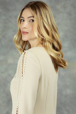 An image of the Fee G Beaded Sleeve Dress