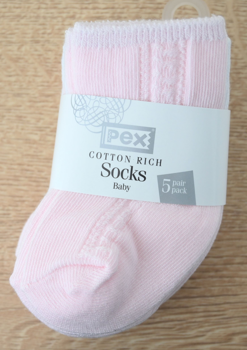 An image of the Pex Baby Socks 5pk