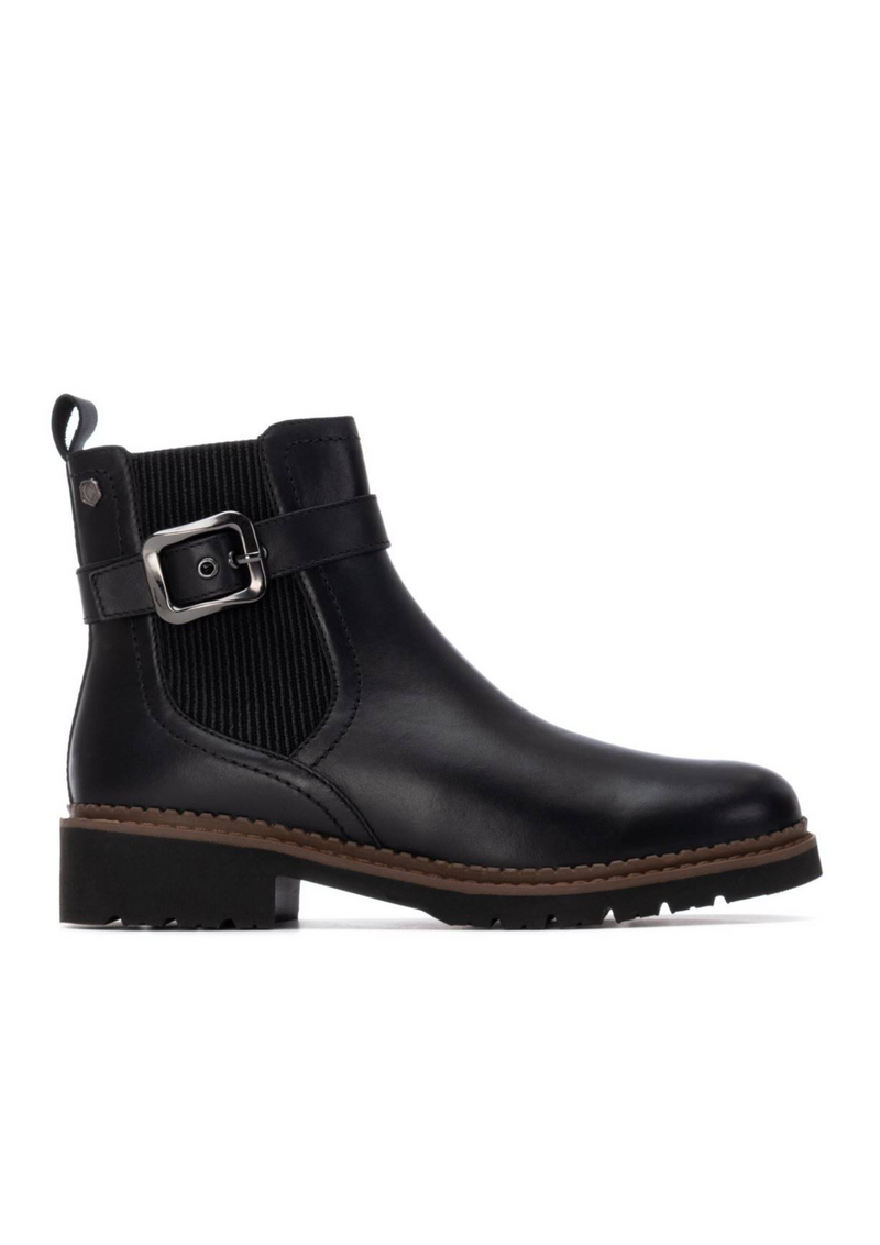 An image of the Carmela Leather Mid Heel Ankle Boot