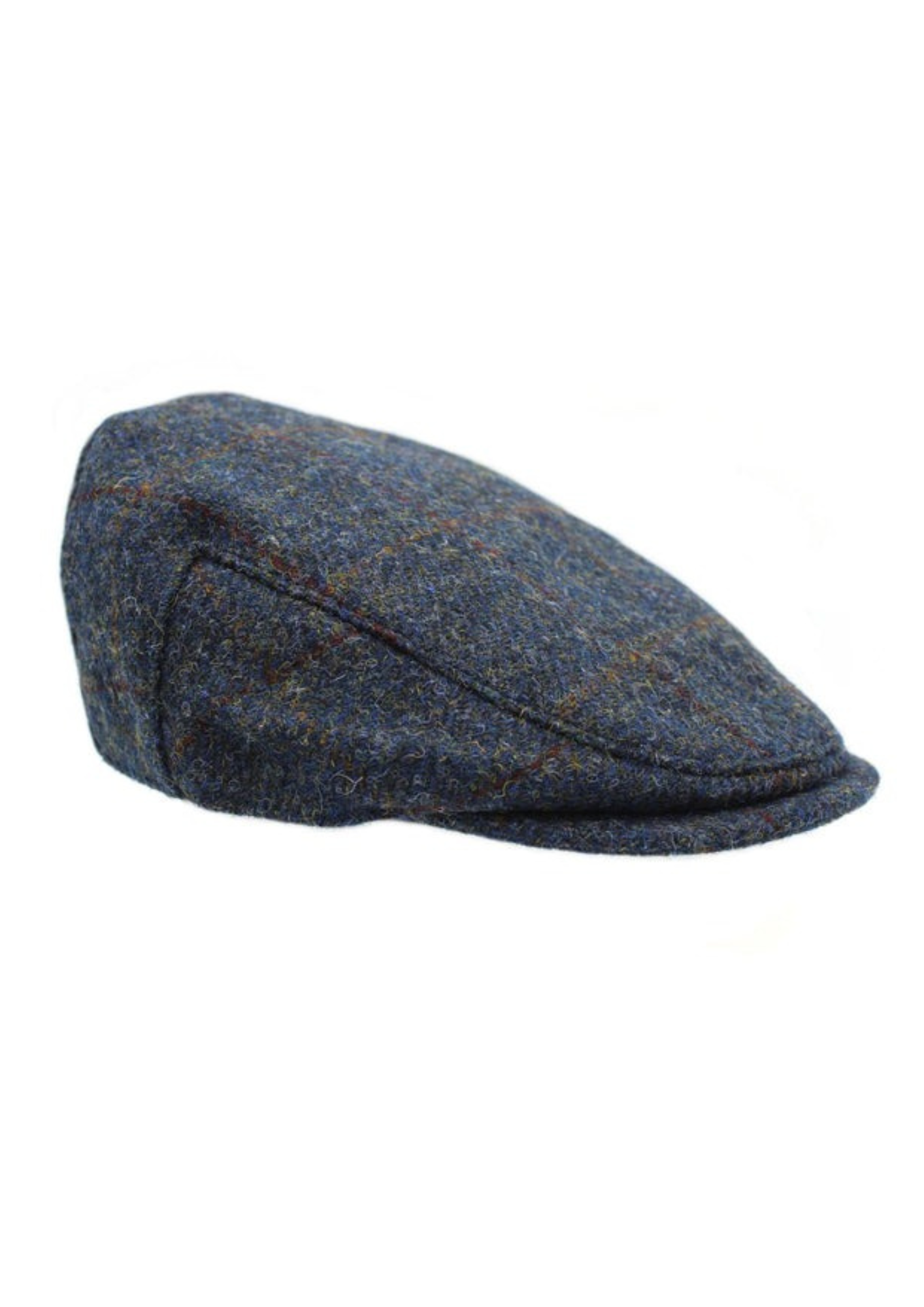 An image of the Heather Accessories Highland Harris Tweed Flat Cap