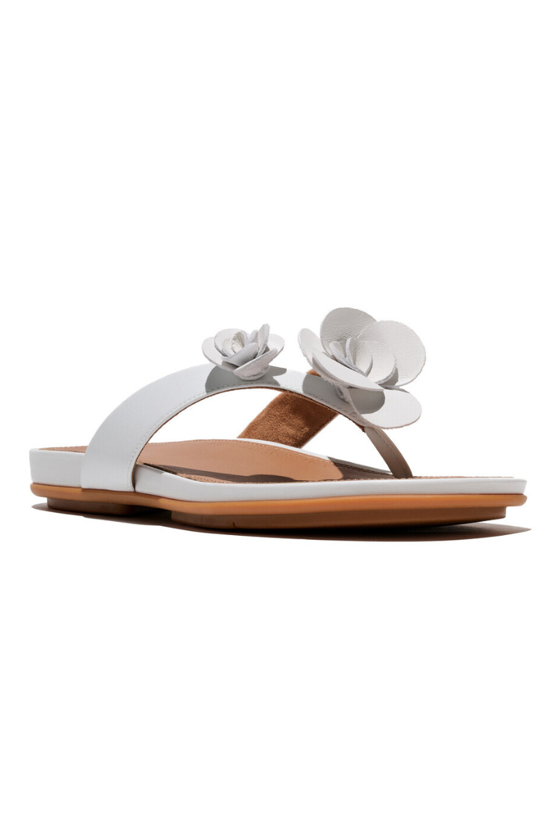 An image of the Fitflop Gracie Flower Leather Flip-Flops