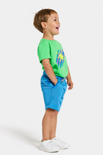 Didriksons Corin Shorts 2. Soft kids shorts with an elasticated waist, two pockets, and a brushed fleece finish