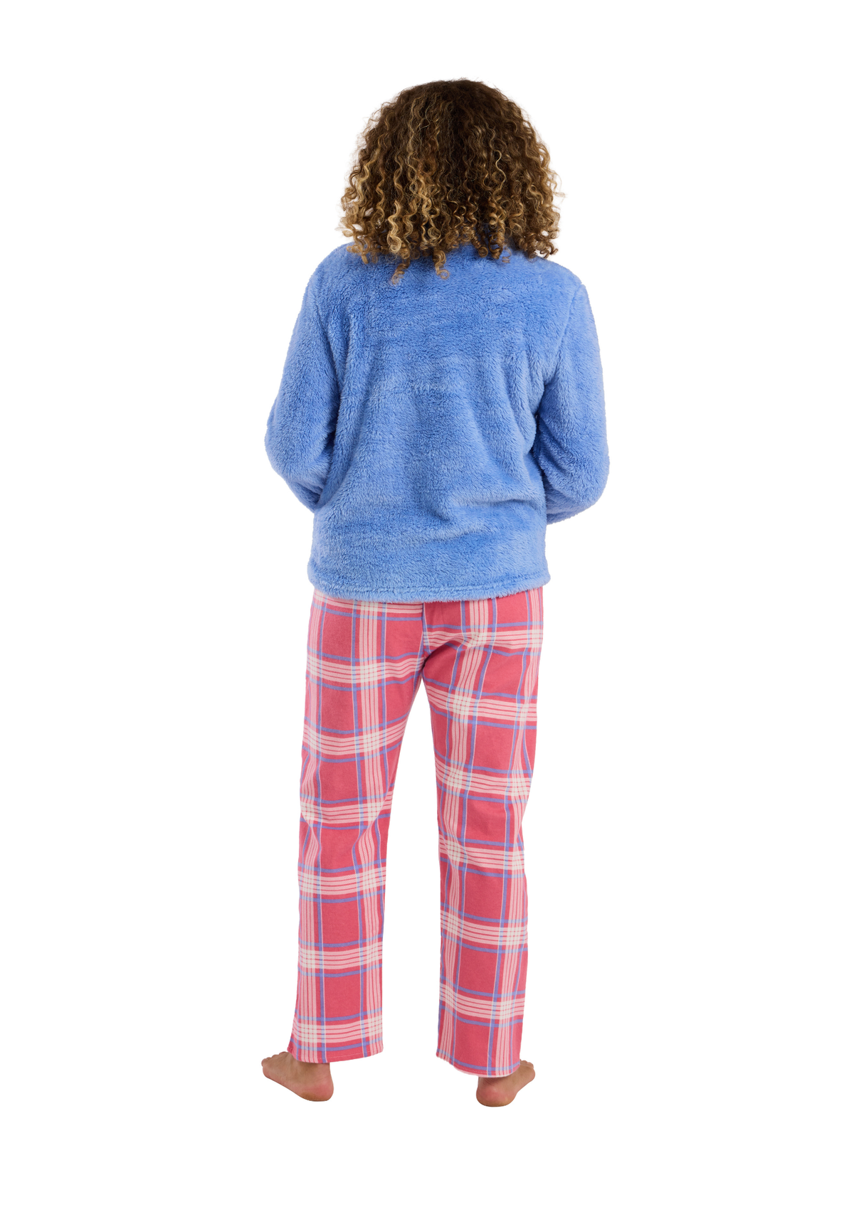 An image of the Marsylka Fleece Top Check Wincey Pant Pyjamas
