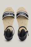 An image of the Tommy Hilfiger Hilfiger Monotype Webbing Strap Espadrille Sandals