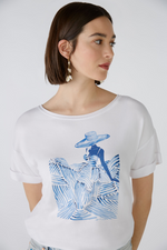 An image of the Oui Lady Print T-Shirt
