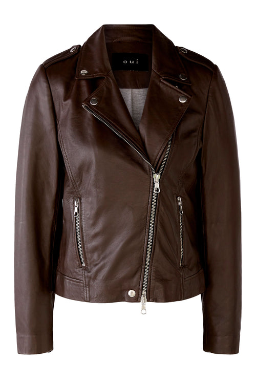 An image of the Oui Liberty Biker Jacket