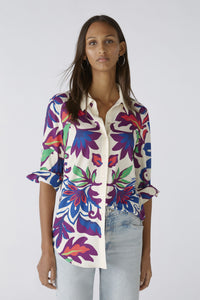 An image of the Oui Bold Floral Blouse