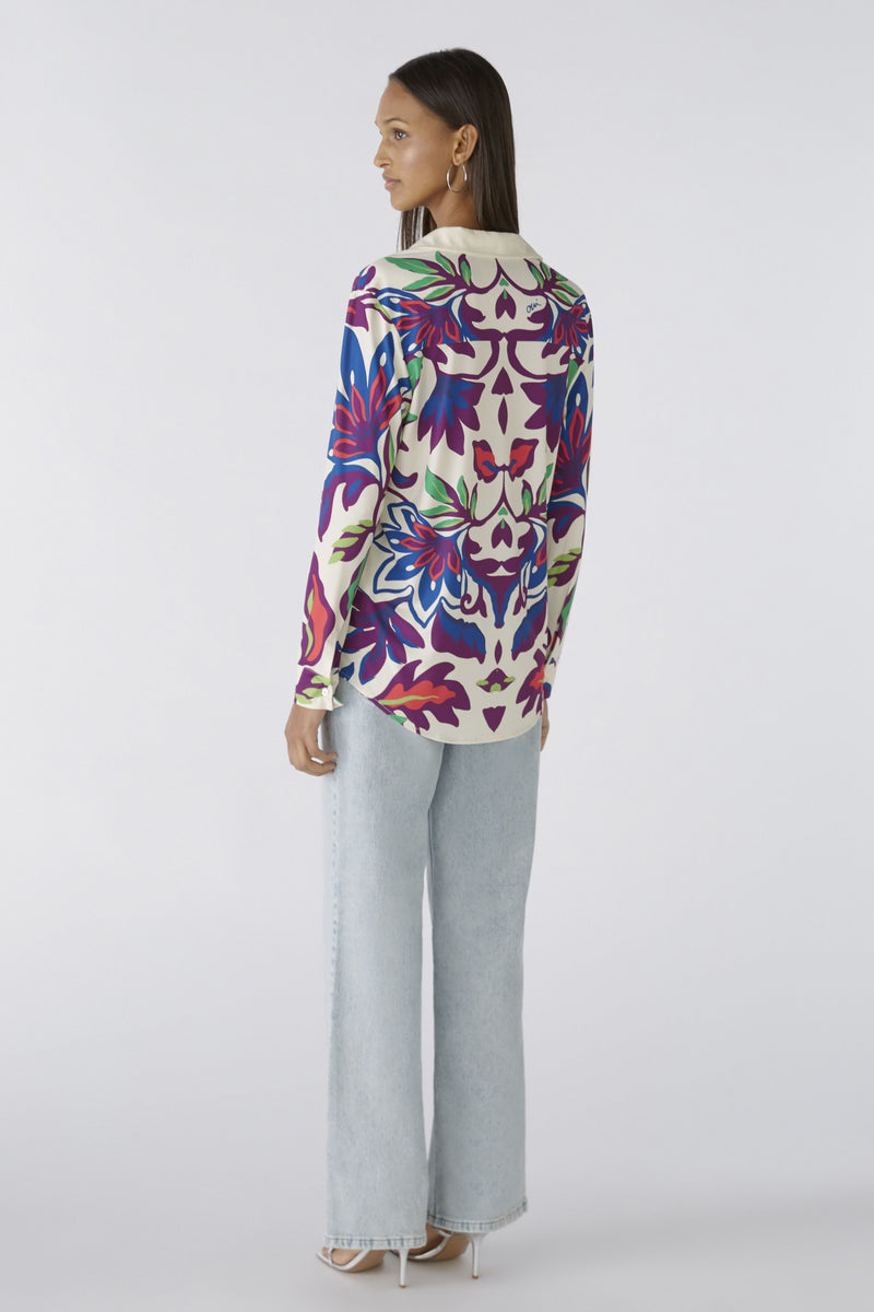 An image of the Oui Bold Floral Blouse
