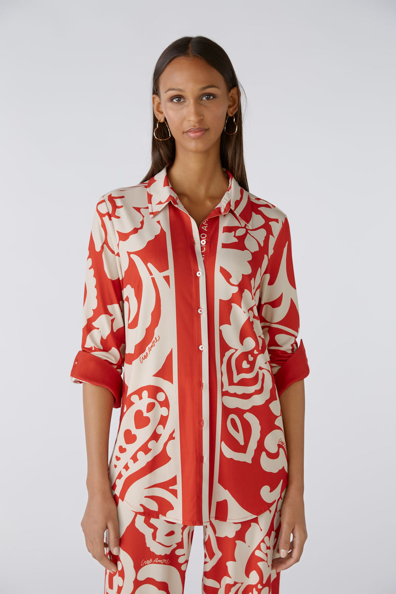 An image of the Oui Patterned Blouse