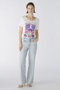 An image of the Oui Floral Motif T-Shirt