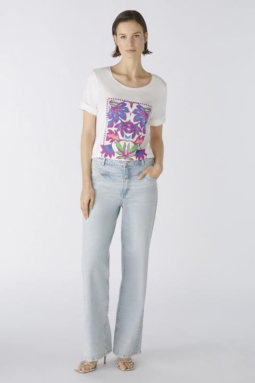 An image of the Oui Floral Motif T-Shirt