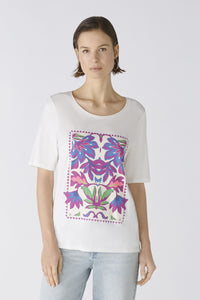 An image of the Oui Floral Motif T-Shirt