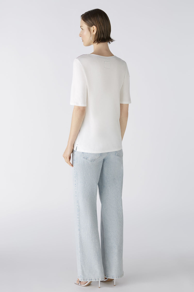 An image of the Oui Floral Motif T-Shirt