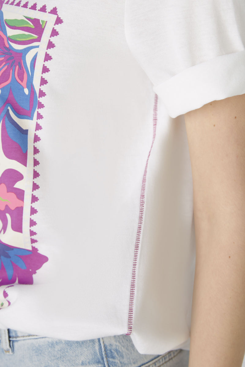 An image of the Oui Floral Motif T-Shirt