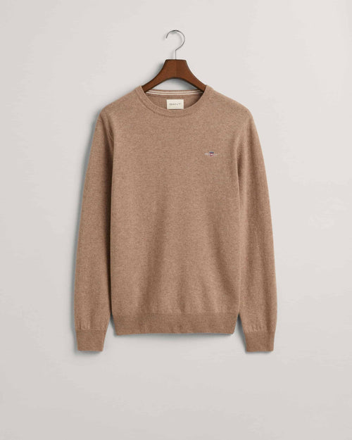 An image of the Gant Superfine Lambswool Crew Neck Sweater
