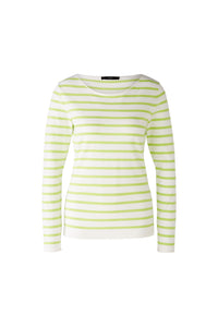 An image of the Oui Striped Long Sleeve Jumper