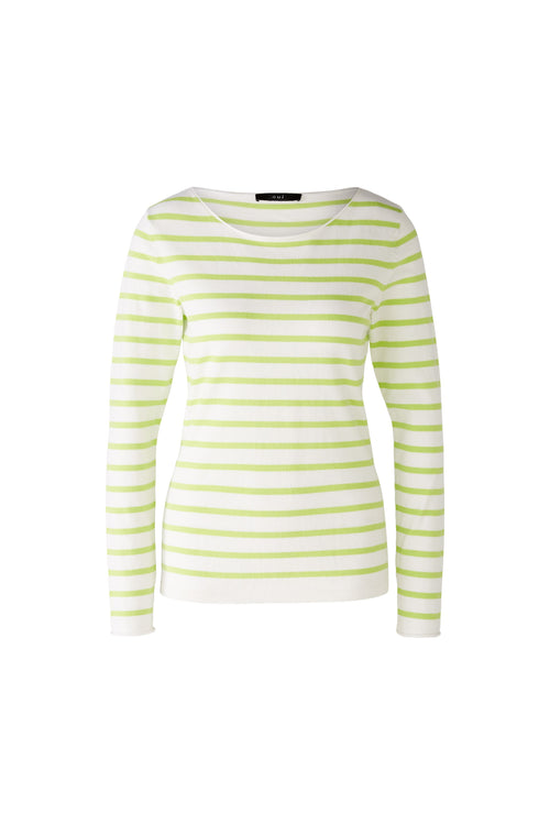 An image of the Oui Striped Long Sleeve Jumper