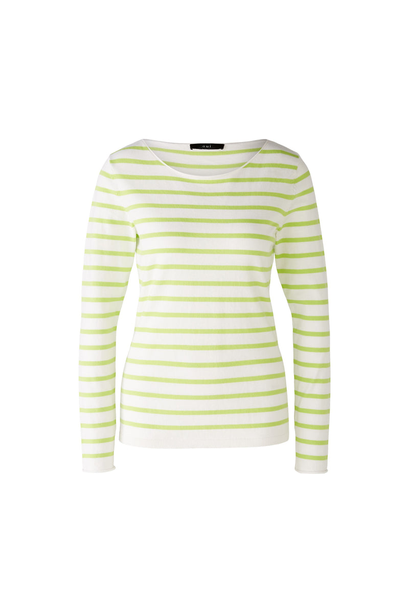 An image of the Oui Striped Long Sleeve Jumper