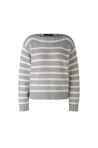 An image of the Oui Ribbed Striped Jumper