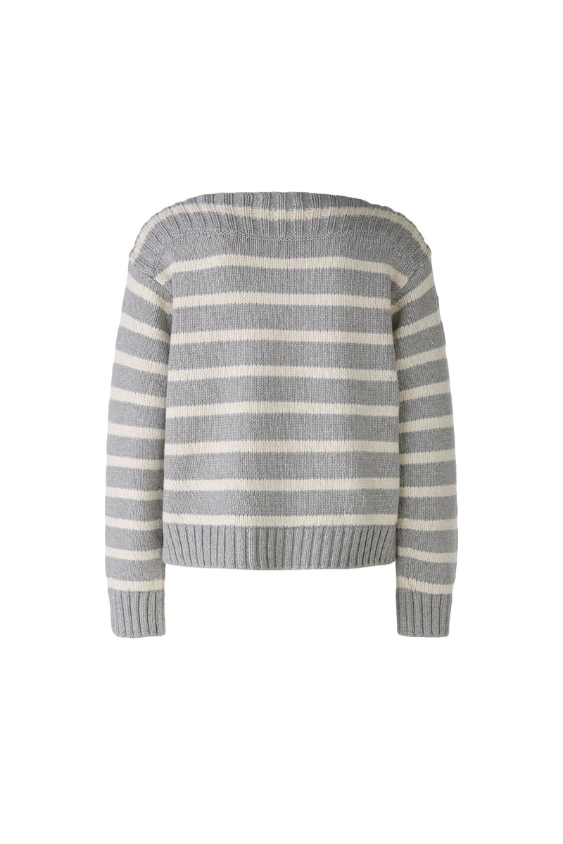An image of the Oui Ribbed Striped Jumper