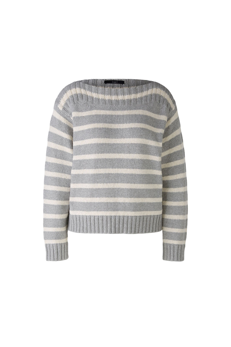 An image of the Oui Ribbed Striped Jumper