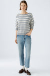 An image of the Oui Ribbed Striped Jumper