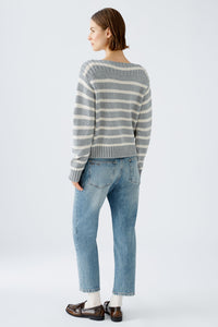 An image of the Oui Ribbed Striped Jumper