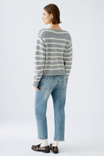 An image of the Oui Ribbed Striped Jumper