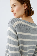 An image of the Oui Ribbed Striped Jumper