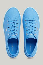 An image of the Tommy Hilfiger Enamel Flag Canvas Trainers