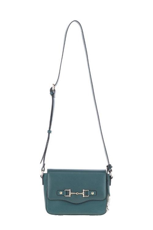 An image of Ashwood Leather 'Leather Crossbody Bag' in colour green