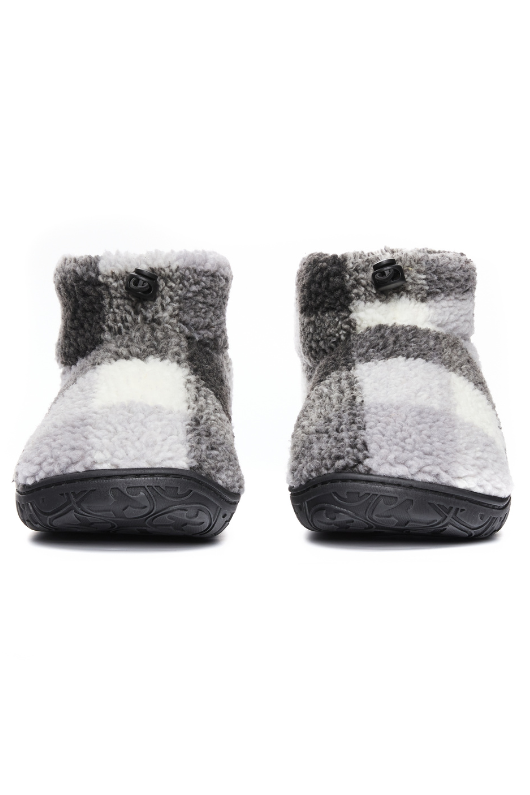 An image of the Bedroom Athletics Neeson Shorter Length Check Sherpa Slipper Boots