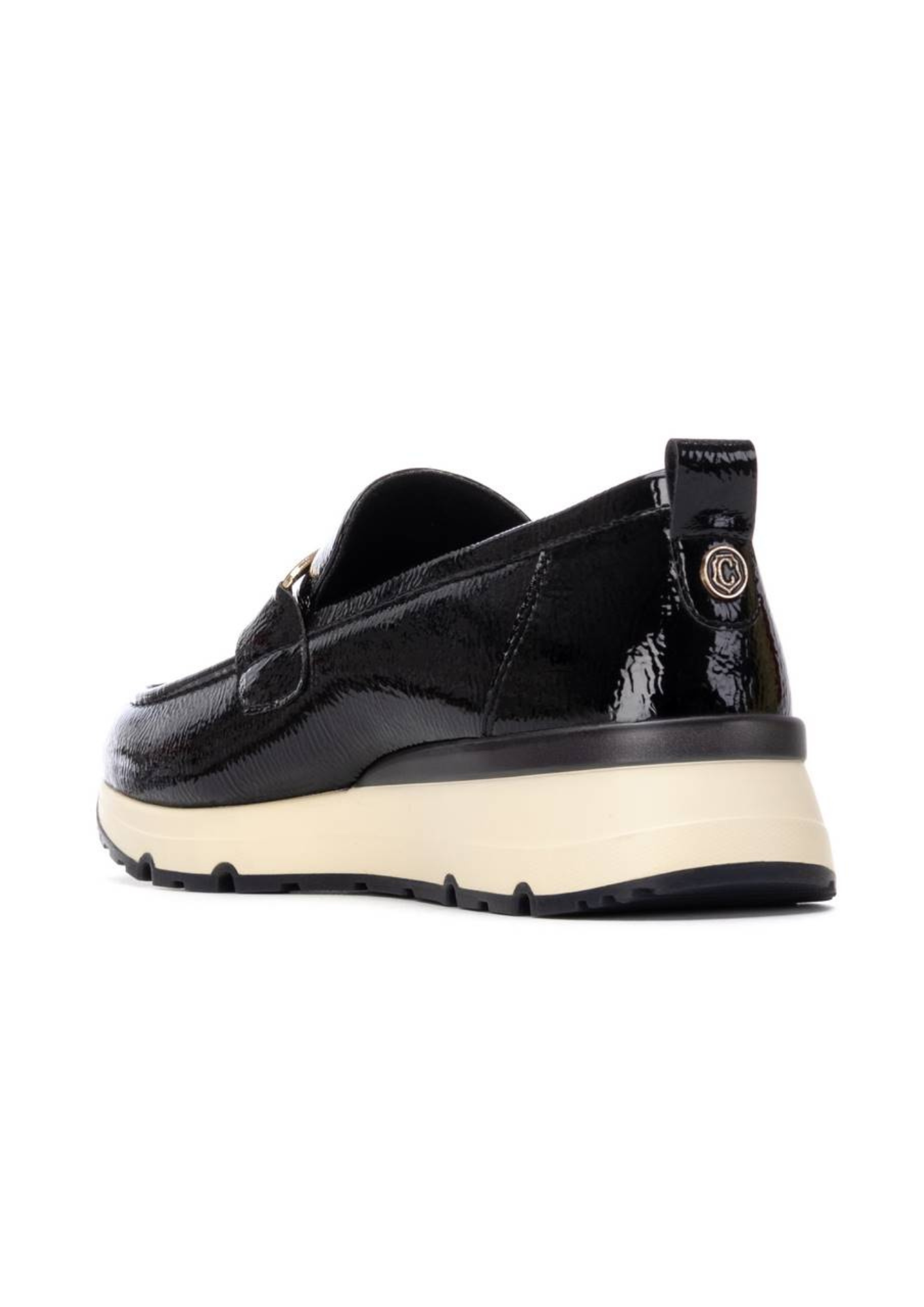 An image of the Carmela Leather Buckle Platform Loafer