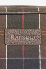 An image of the Barbour Tartan Leather Washbag
