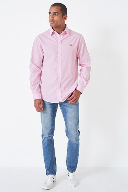An image of the Crew Clothing Classic Micro Gingham Shirt