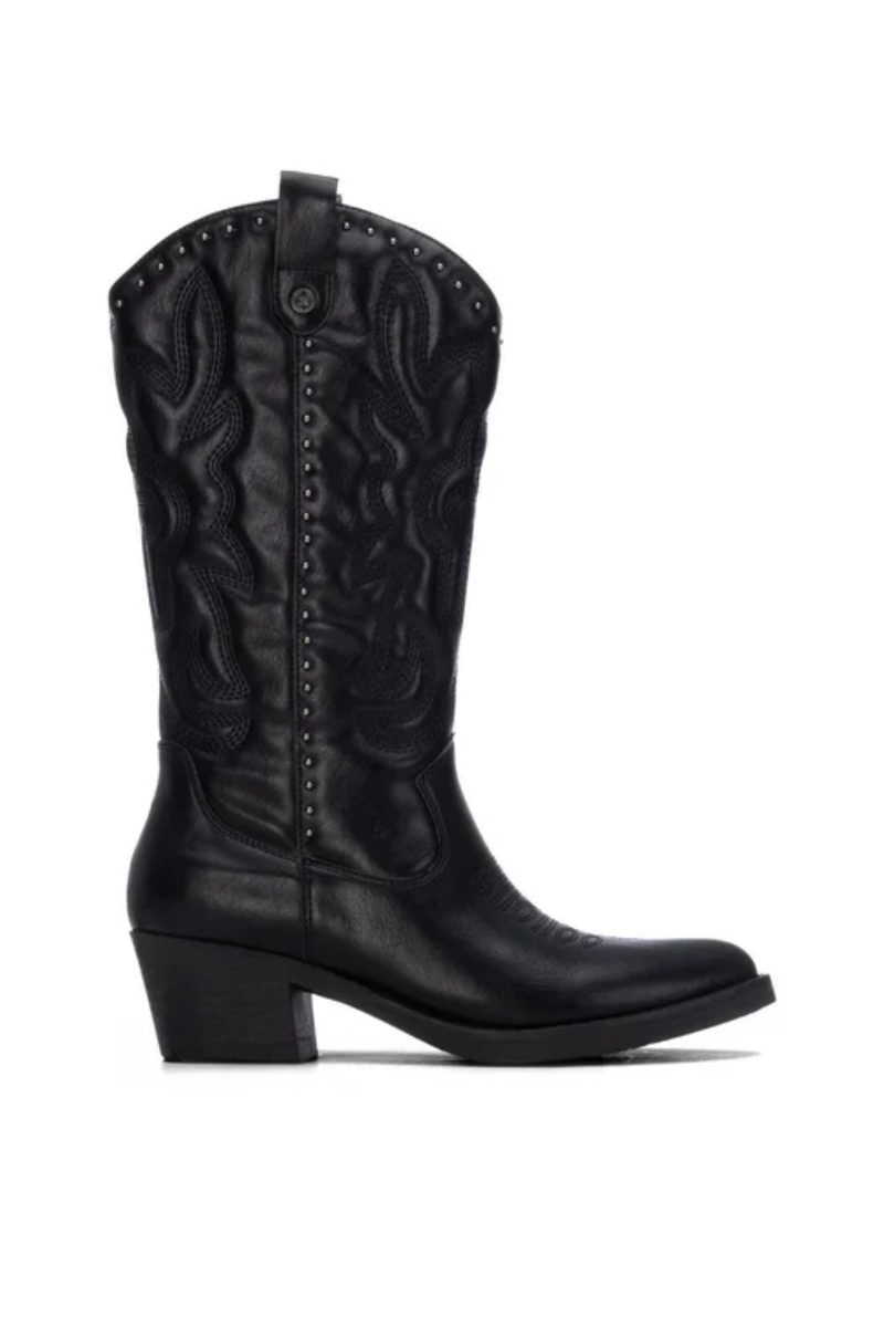 Pu Leather Knee High Boots