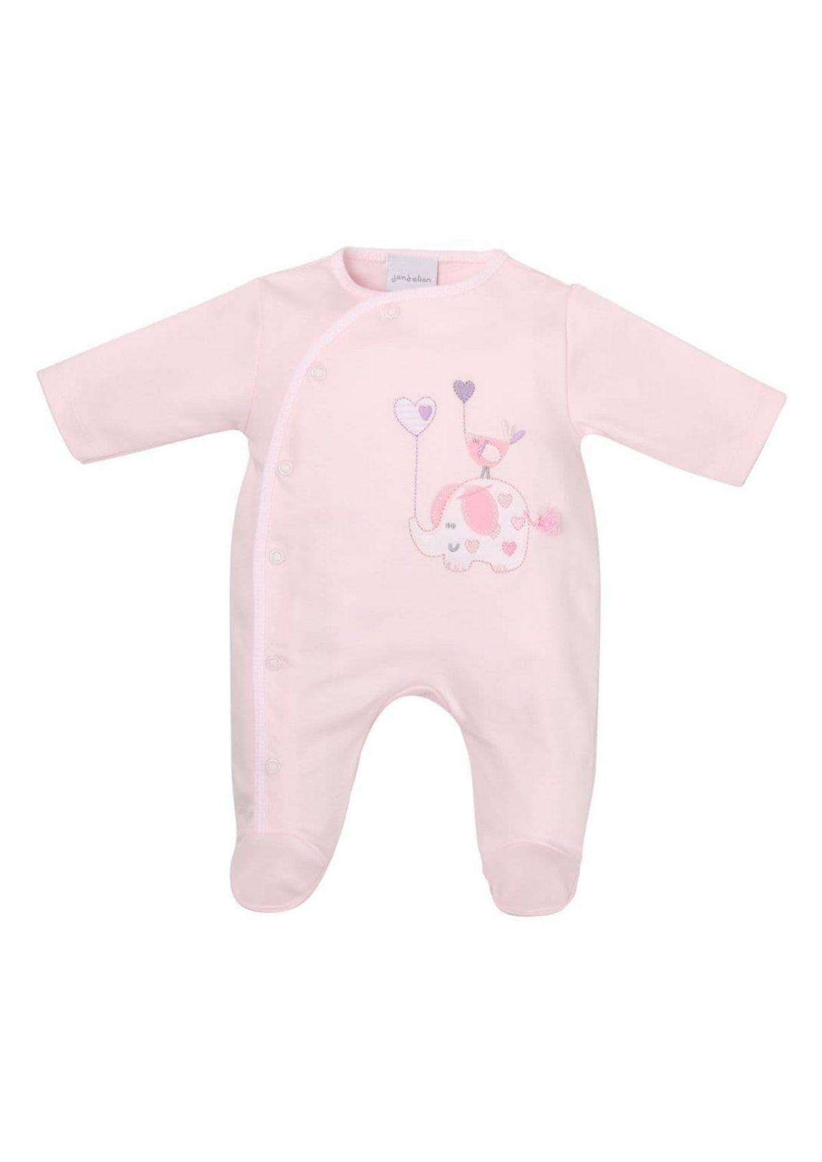 An image of the Dandelion Clothing Elephant Cotton Sleepsuit