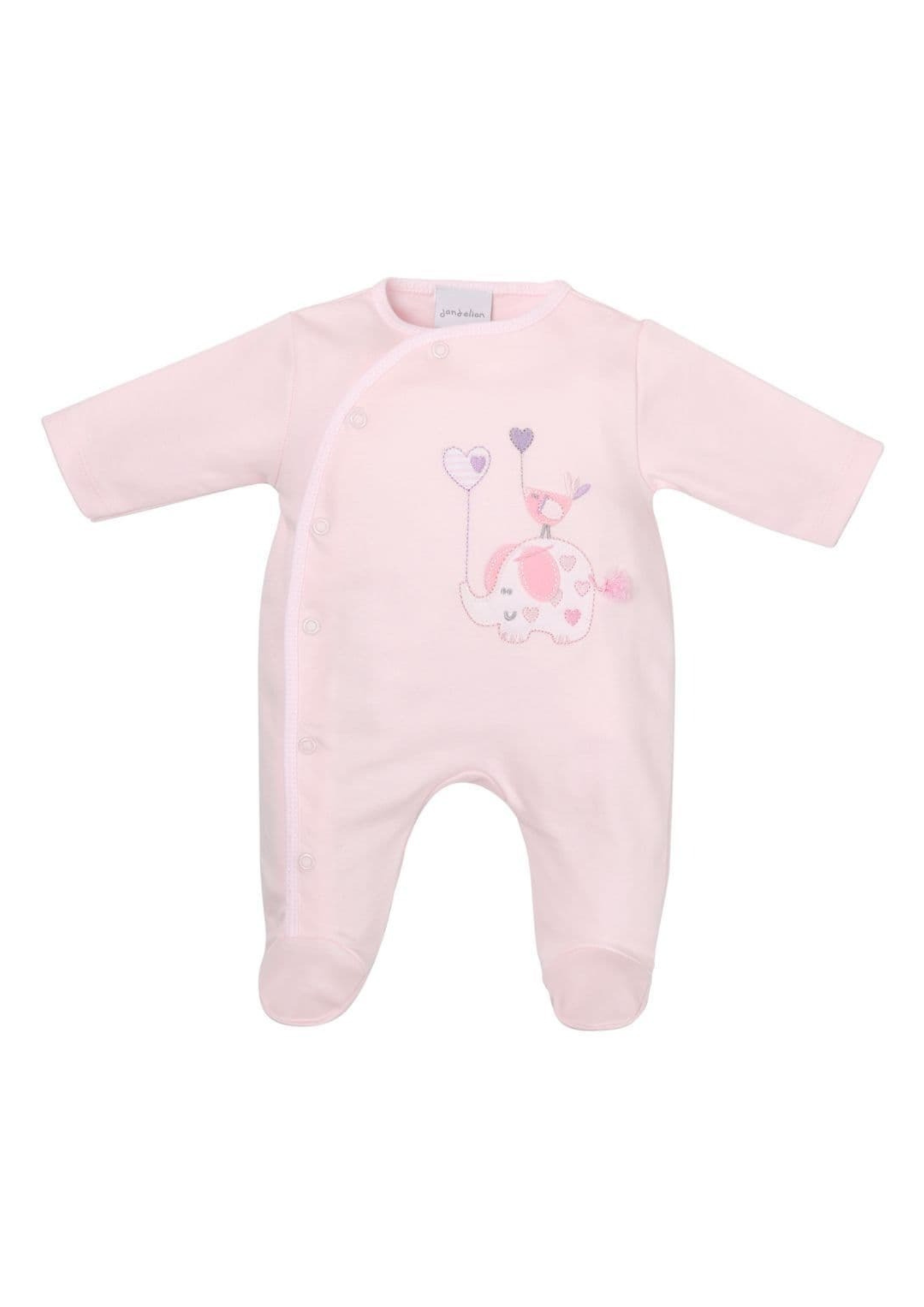 An image of the Dandelion Clothing Elephant Cotton Sleepsuit