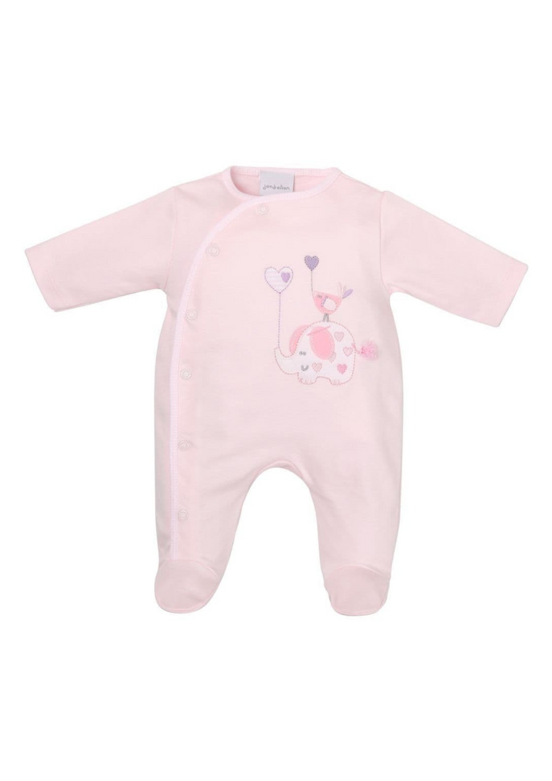 An image of the Dandelion Clothing Elephant Cotton Sleepsuit