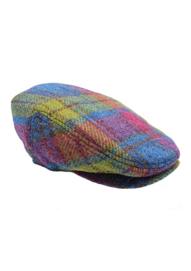 An image of the Heather Accessories Kelty Harris Tweed Ladies Flat Cap
